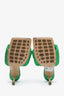 Bottega Veneta Green Nappa Maxi Intrecciato Lido 90mm Mule Sandals Size 38.5