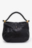 Jimmy Choo Black Leather Braided Handle Hobo Bag