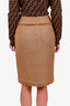 Pre-loved Chanel™ 19A Gold Tweed Wool Blend Midi Skirt Size 36