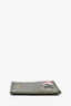 Thom Browne Green Pebble Grain Leather Note Compartment Card Holder