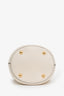 Marni Cream Leather Pannier Bucket Bag with Pouch