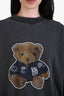 We11Done Grey Bear Printed Crewneck Sweater Size XS