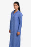 Frank & Eileen Blue Linen Maxi Shirt Dress Size XS