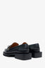 Ganni Black Leather Crystal Embellishments Loafers Size 36