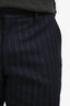 Dries Van Noten Navy Blue Pinstripe Wool Pants Size 50 Mens