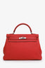 Hermès 2016 Red Togo Leather Kelly 32 with Strap SHW