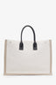 Saint Laurent Linen Canvas Rive Gauche Tote Bag