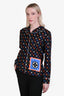 Louis Vuitton 2021 Black Multicolour Silk Game On Pajamas Long Sleeve Shirt Size 36