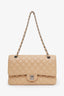 Pre-loved Chanel™ 2019 Beige Caviar Leather Medium Classic Double Flap