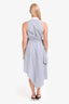 Johnathan Simkhai White/Blue Cotton Striped Dress Estimated Size S