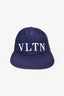 Valentino Navy Blue Cotton VLTN Logo Baseball Hat Size 59