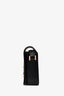Saint Laurent Black Leather Medium Monogram Universite Crossbody Bag