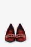 Roger Vivier Red Satin Crystal Embellished Heels Size 36.5