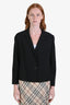Max Mara Vintage Black Wool Blend Blazer Size 12