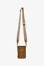 Prada Brown Re-Nylon Logo Smartphone Crossbody Pouch with Strap