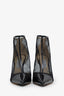 Jimmy Choo Black Patent Leather Mesh 'Kix' Ankle Boots Size 41