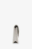 Saint Laurent Cream Leather Chevron Envelope Wallet on Chain