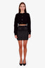 Prada Black Wool Cashmere Mini Skirt Size 38