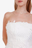 Zimmermann White Tama Filigree-embellished Strapless Mini Dress Size 1