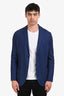 Loro Piana Blue Cotton Silk Single-Breasted Blazer Size 50 Mens
