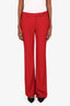 Alexander McQueen Red Pleated Pants Size 42