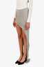 Rick Owens EDFU Short Sleeve 23 Taupe Draped Split Asymmetric Maxi Skirt Size 4