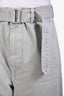 Lemaire Snowy Blue Grey Twisted Belted Barrel Jean Size L