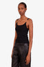 Gucci Black Horsebit Logo-detailed Crepe Jersey Tank Top Size L