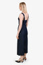 Tibi Dark Denim Bustier Button Detail Jumpsuit Size 00