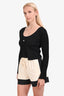 Maje Black Rib Knit Cardigan Top Set Size 1