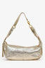 Christian Dior 2025 Gold Crinkle Calfskin D-Journey Medium Shoulder Bag