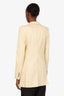 Max Mara Yellow Denim Single Breasted Blazer Size US 4
