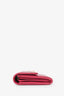 Pre-loved Chanel™ 2016 17 Magenta Chevron Lambskin Long Boy Wallet