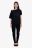 Isabel Marant Black Distressed Straight Leg Jeans Size 42