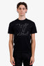 Louis Vuitton Black Cotton Stitch Logo T-Shirt Size M Mens