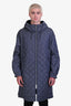 Giorgio Armani Grey/Black Knit Velvet Quilted Jacket Size 48 Men's