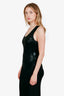 Haider Ackermann Black Metallic Sheered Sleeveless Maxi Dress Size 38