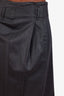 Brunello Cucinelli Grey Wool Pleated Midi Skirt Size 6