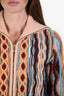 Missoni Pink/Burgundy Wool Mohair Zip Up Sweater Size 42