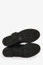 Prada Black Leather Nylon Combat Boots Size 38