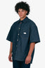 Gucci Blue Denim Oversized Short Sleeve Shirt with Web Label Size 50 Mens