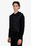 Moncler Black Nylon Knit Sleeve Hooded Jacket Size M Mens