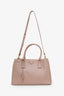 Prada Beige Saffiano Leather Small 'Galleria' Tote with Strap