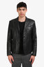 Saint Laurent 2018 Black Leather Jacket Size 48 Men's