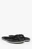 Louis Vuitton Black/White Rubber Monogram Logo Bow Flip Flops Size 36