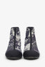 Pre-loved Chanel™ Multicolour Suede Graffiti Logo CC Cap Toe Ankle Boots Size 38