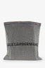 Alexander Wang Silver Satin Rhinestone Clutch