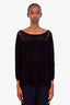 Sandro Black Cotton Half Sleeve Shirt Size 1