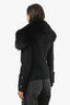 Gucci Black Fur Trimmed Jacket Size 40