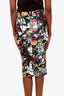 McQ Alexander McQueen Floral Print Jersey Pencil Skirt Size S